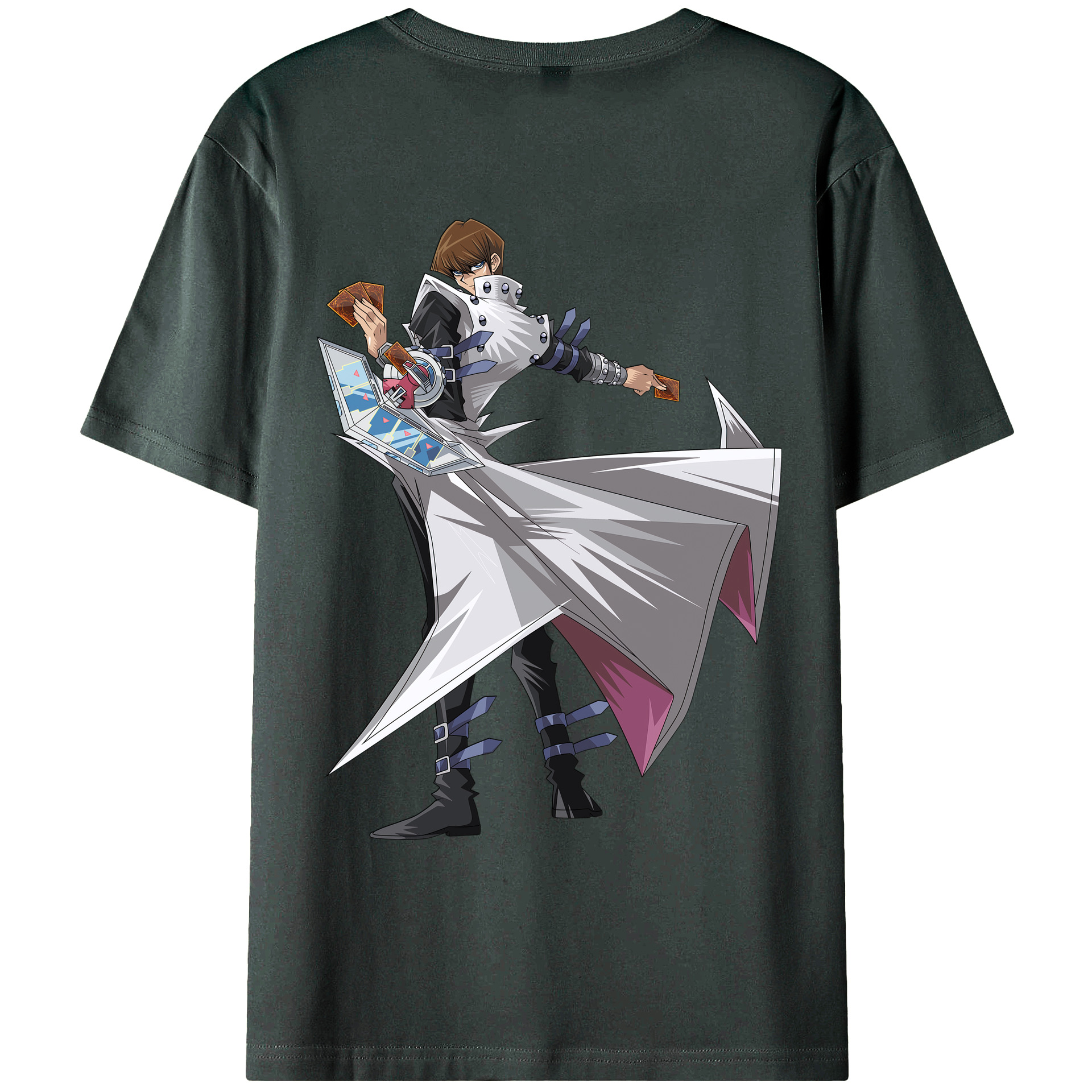 （画像用） 遊☆戯☆王 Yu-Gi-Oh! 綿100％ メンズ半袖Tシャツ（バックプリント） 通気性